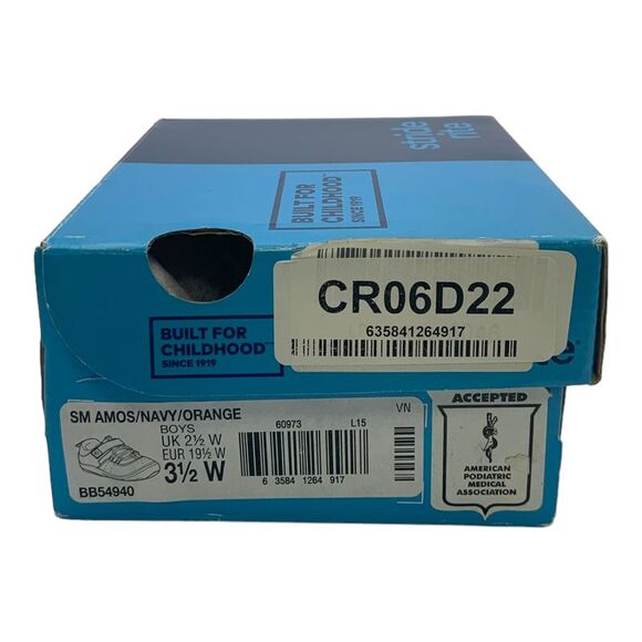 Stride Rite Soft Motion Amos Sneaker Navy/Orange US Infant/Toddler Boys 3.5 Wide - Picture 8 of 8